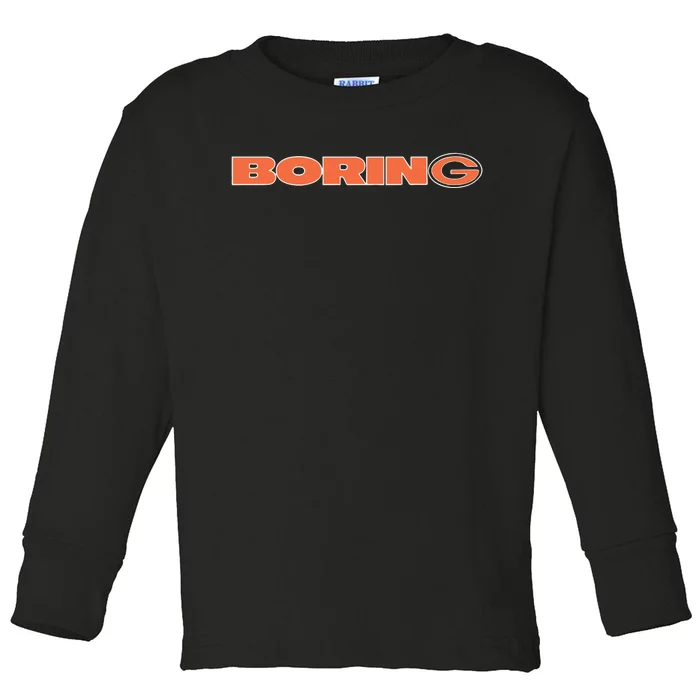 Green Bay Is Boring Justin Fields Toddler Long Sleeve Shirt