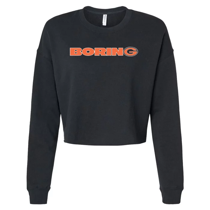 Green Bay Is Boring Justin Fields Cropped Pullover Crew