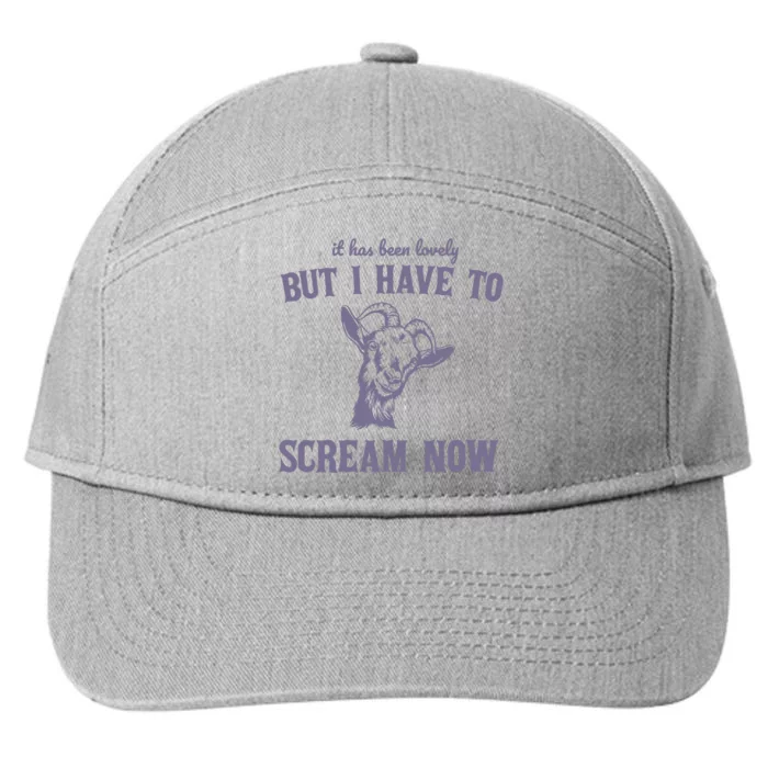 Goat But I Have To Scream Now Retro 90s Graphic 7-Panel Snapback Hat