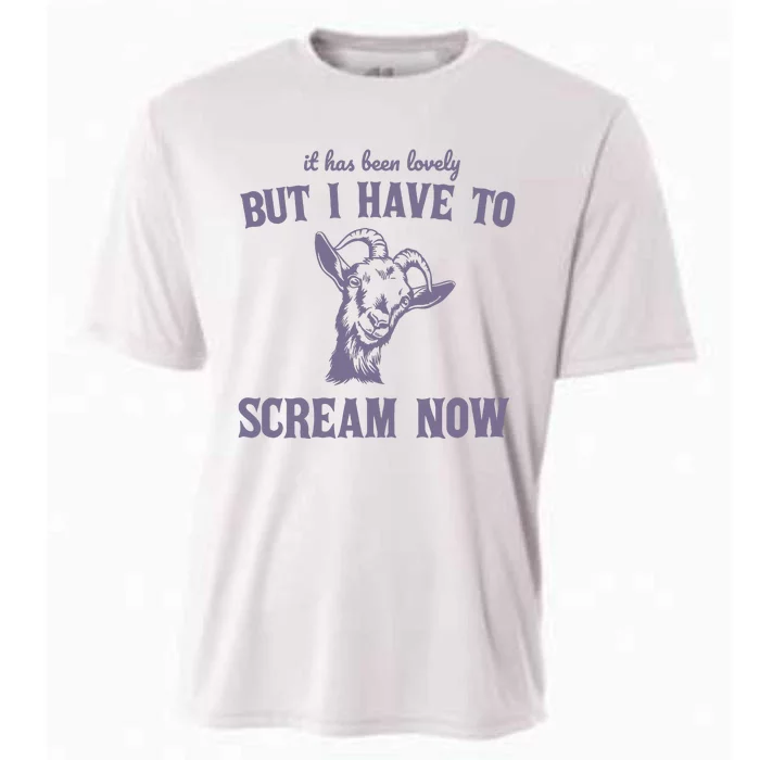 Goat But I Have To Scream Now Retro 90s Graphic Cooling Performance Crew T-Shirt