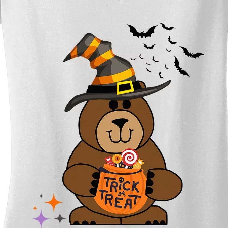 Good Behavior Is Always A Treat Halloween Themed Women's V-Neck T-Shirt