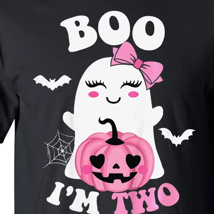 Ghost Boo IM Two Yr 2nd Birthday Halloween Groovy Tall T-Shirt