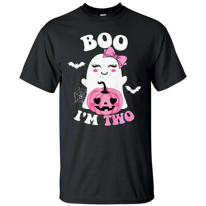 Ghost Boo IM Two Yr 2nd Birthday Halloween Groovy Tall T-Shirt