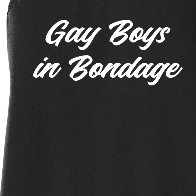 Gay Boy In Bondage Women's Racerback Tank