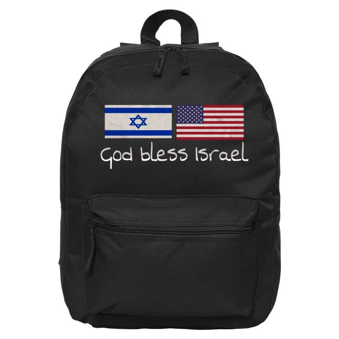 God Bless Israel 16 in Basic Backpack