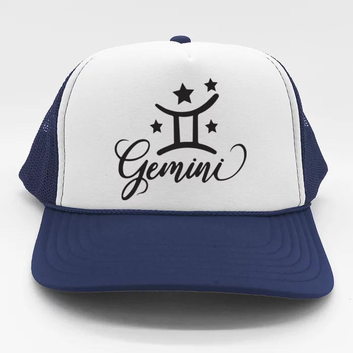 Gemini Born In May June Birthday Funny Gift Gemini Zodiac Trucker Hat