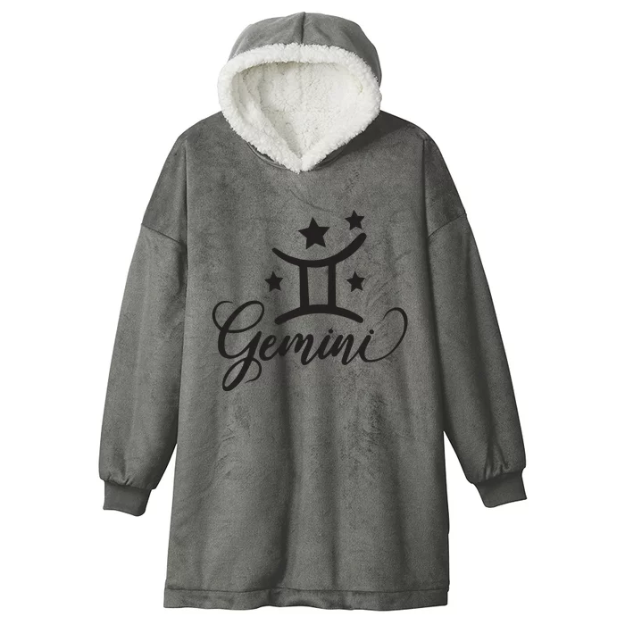 Gemini Born In May June Birthday Funny Gift Gemini Zodiac Hooded Wearable Blanket