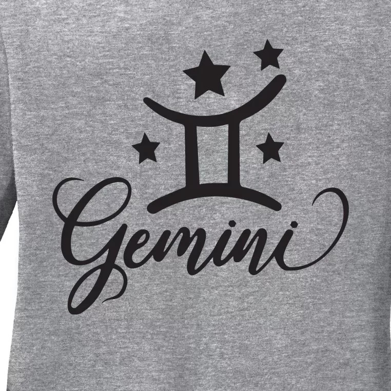 Gemini Born In May June Birthday Funny Gift Gemini Zodiac Ladies Long Sleeve Shirt