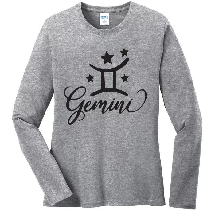 Gemini Born In May June Birthday Funny Gift Gemini Zodiac Ladies Long Sleeve Shirt