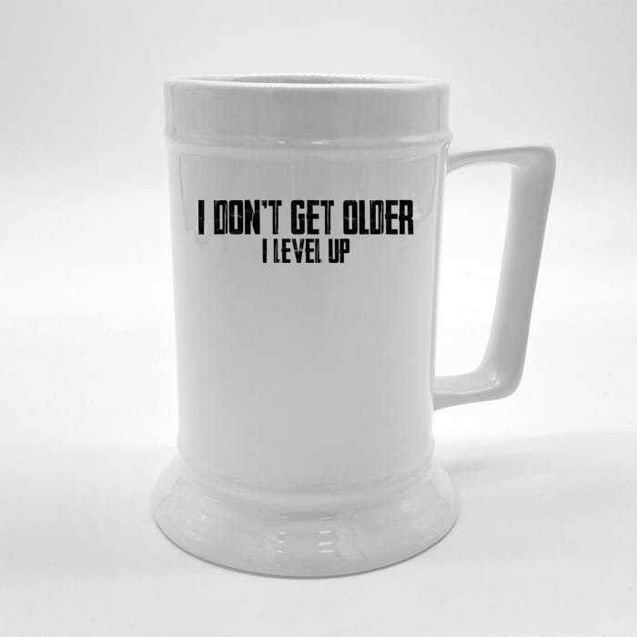 Gaming Birthday I Dont Get Older I Level Up Cool Gift Front & Back Beer Stein