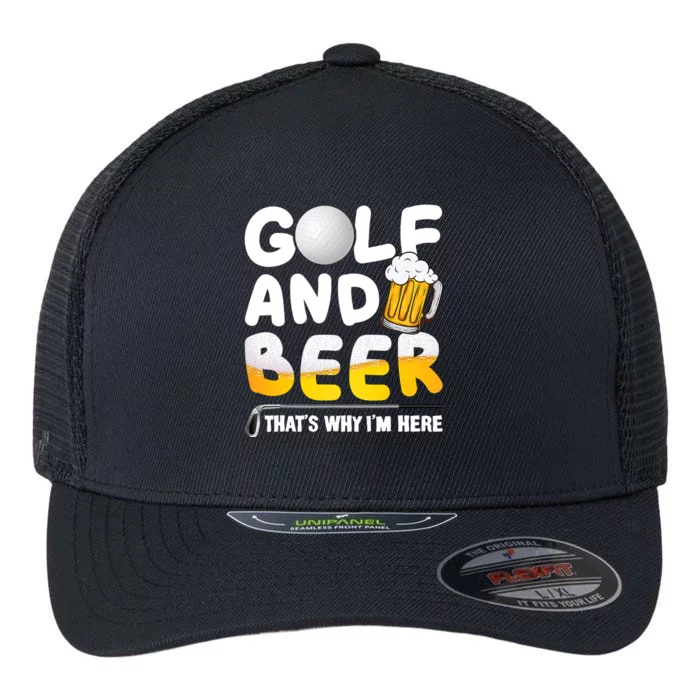 Golf Beer Joke Dad Golf Golfs Golfer Gift For Father's Day Flexfit Unipanel Trucker Cap