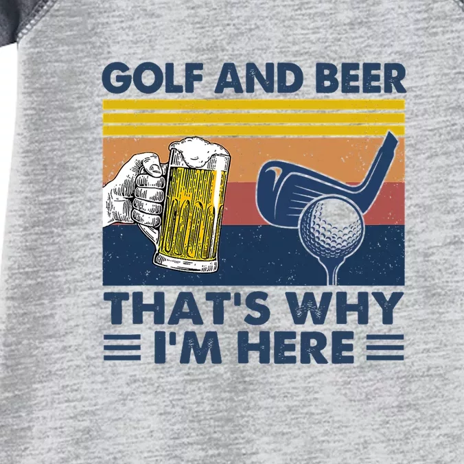 Golf Beer Joke Dad Funny Drinking Day Gift For Father's Day Infant Baby Jersey Bodysuit