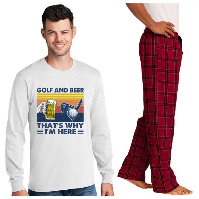 Golf Beer Joke Dad Funny Drinking Day Gift For Father's Day Long Sleeve Pajama Set