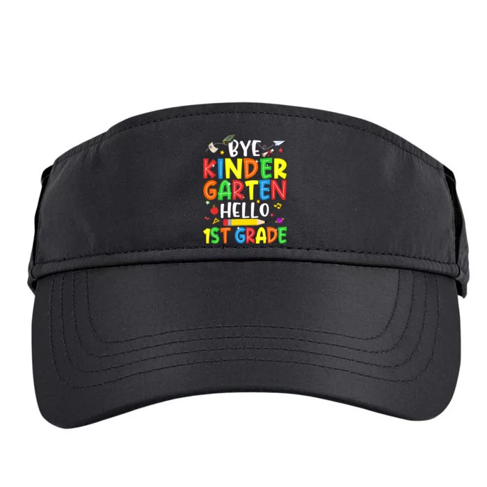 Graduation Bye Kindergarten Hello 1st Grade Back to School Adult Drive Performance Visor