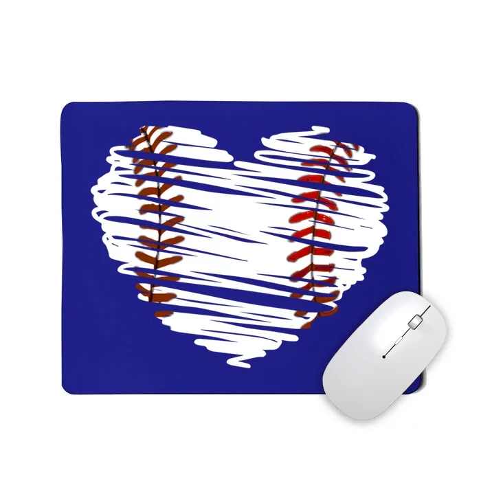 Graphic Baseball Love Heart Baseball Game Gift Mousepad