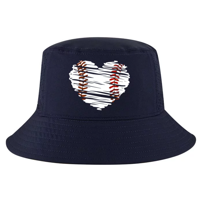 Graphic Baseball Love Heart Baseball Game Gift Cool Comfort Performance Bucket Hat