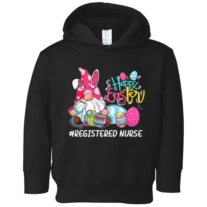 Gnome Bunny Love Registered Nurse Easter Toddler Hoodie