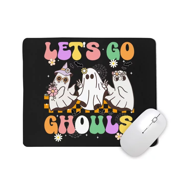 Groovy Boo Lets Go Ghouls Halloween Ghost Gift Mousepad