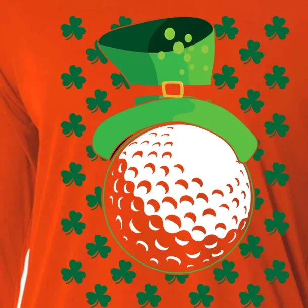 Golf Ball Leprechaun Hat St Patricks Day Sports Lover Cool Gift Cooling Performance Long Sleeve Crew