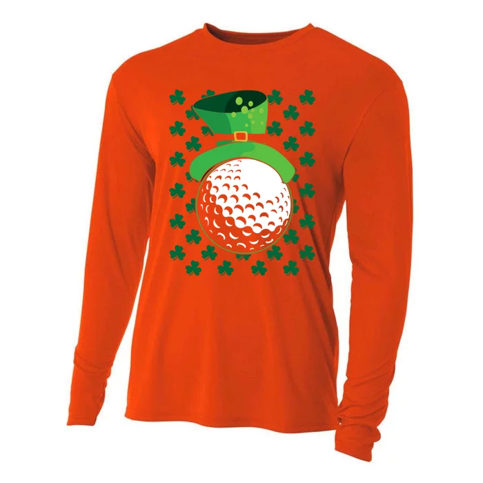 Golf Ball Leprechaun Hat St Patricks Day Sports Lover Cool Gift Cooling Performance Long Sleeve Crew