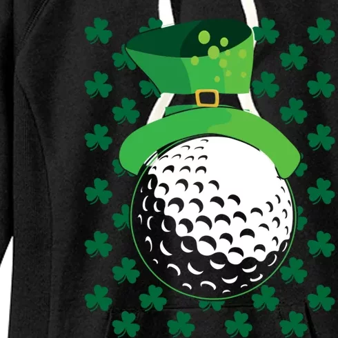 Golf Ball Leprechaun Hat St Patricks Day Sports Lover Cool Gift Women's Fleece Hoodie