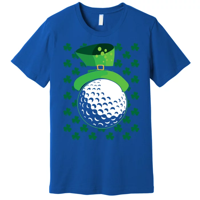 Golf Ball Leprechaun Hat St Patricks Day Sports Lover Cool Gift Premium T-Shirt