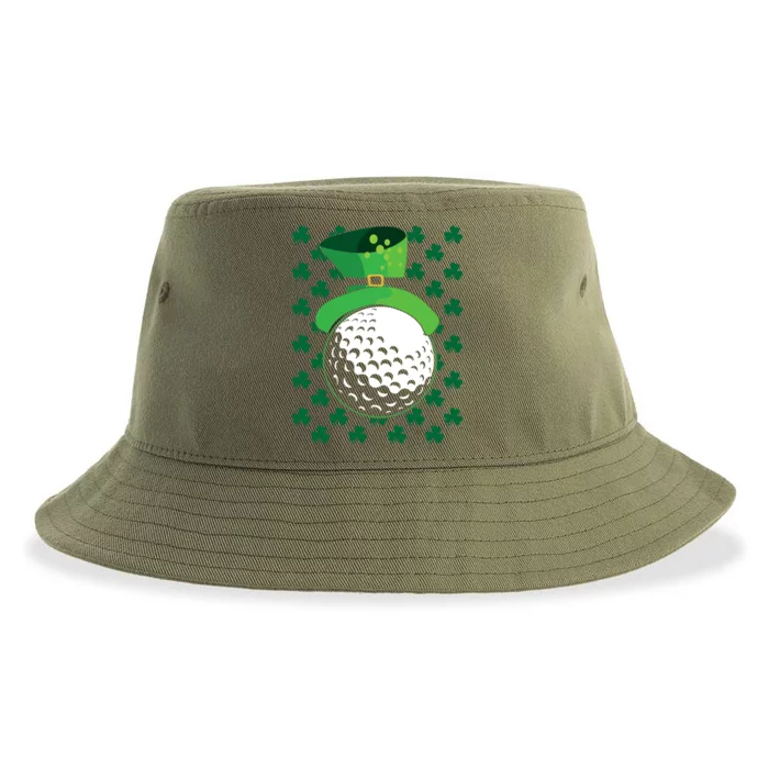 Golf Ball Leprechaun Hat St Patricks Day Sports Lover Cool Gift Sustainable Bucket Hat