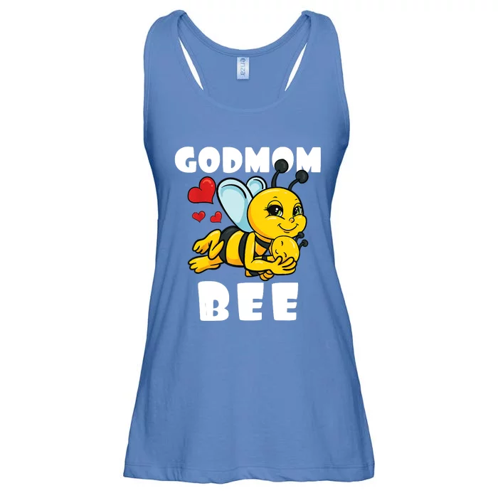 Godmom Bee Lover Matching Family Outfit Baby Announcement Ladies Essential Flowy Tank