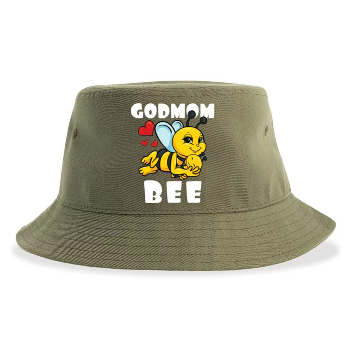 Godmom Bee Lover Matching Family Outfit Baby Announcement Sustainable Bucket Hat