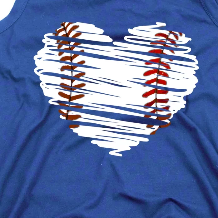 Graphic Baseball Love Heart Baseball Game Gift Tank Top