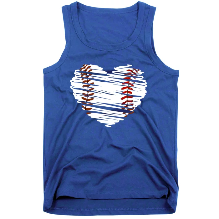 Graphic Baseball Love Heart Baseball Game Gift Tank Top