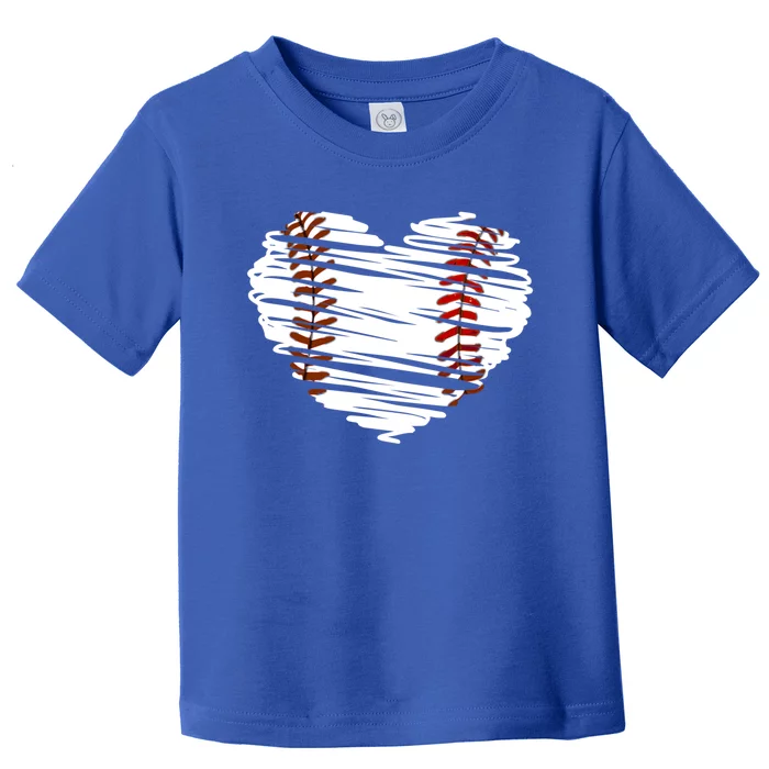 Graphic Baseball Love Heart Baseball Game Gift Toddler T-Shirt