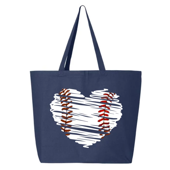 Graphic Baseball Love Heart Baseball Game Gift 25L Jumbo Tote