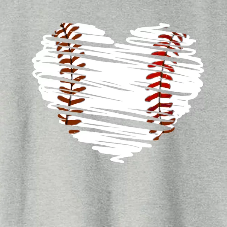 Graphic Baseball Love Heart Baseball Game Gift Women's Crop Top Tee