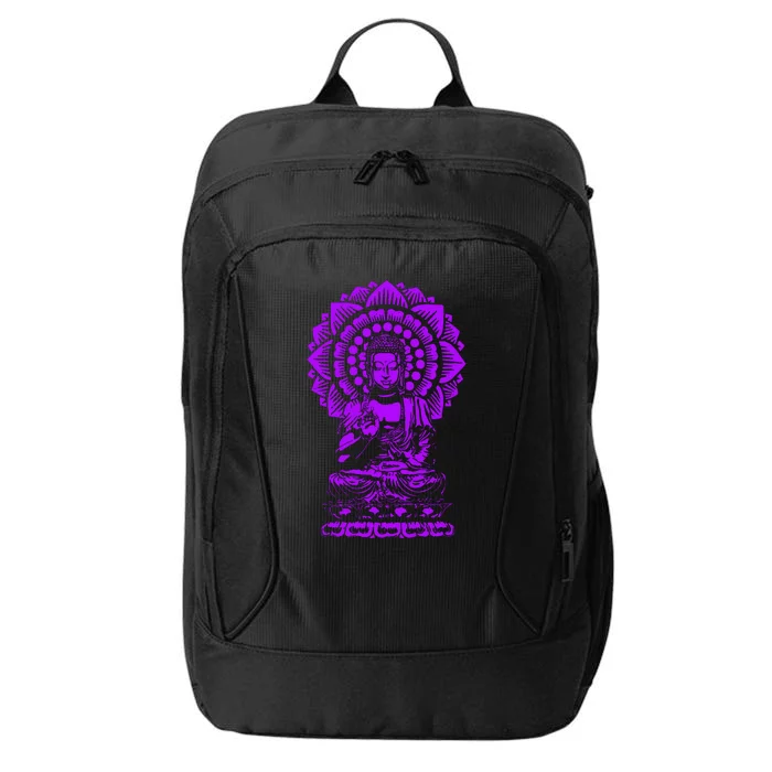 Golden Buddha Lotus Mandala City Backpack