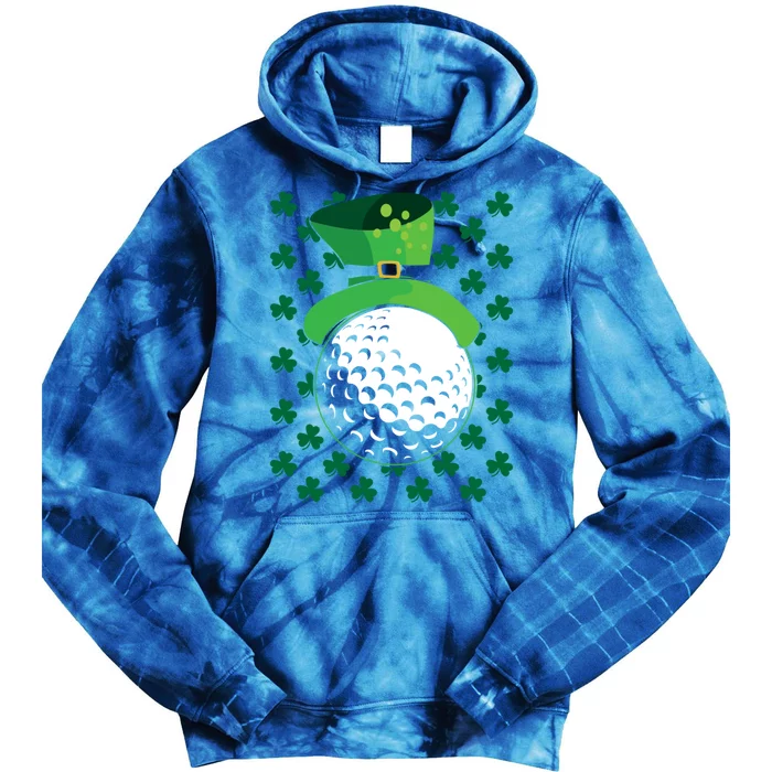 Golf Ball Leprechaun Hat St Patricks Day Sports Lover Gift Tie Dye Hoodie