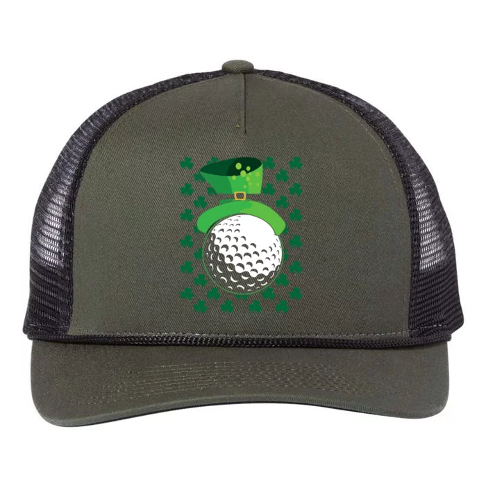 Golf Ball Leprechaun Hat St Patricks Day Sports Lover Gift Retro Rope Trucker Hat Cap