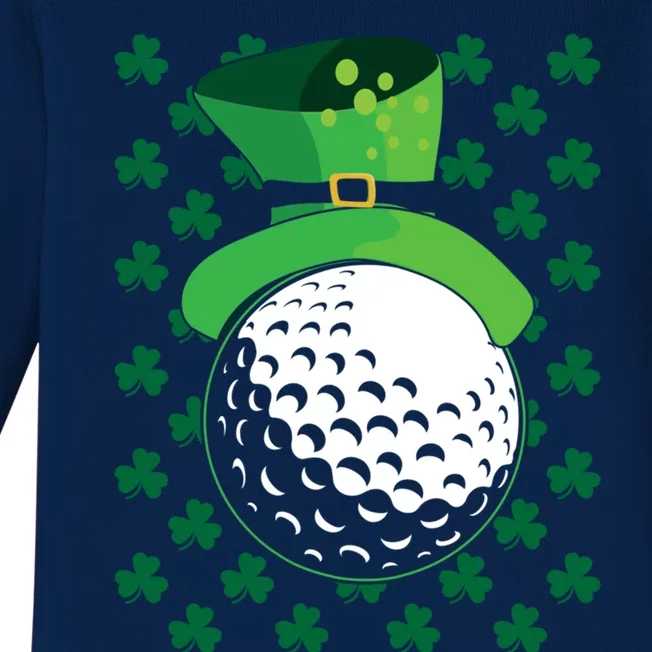 Golf Ball Leprechaun Hat St Patricks Day Sports Lover Gift Baby Long Sleeve Bodysuit