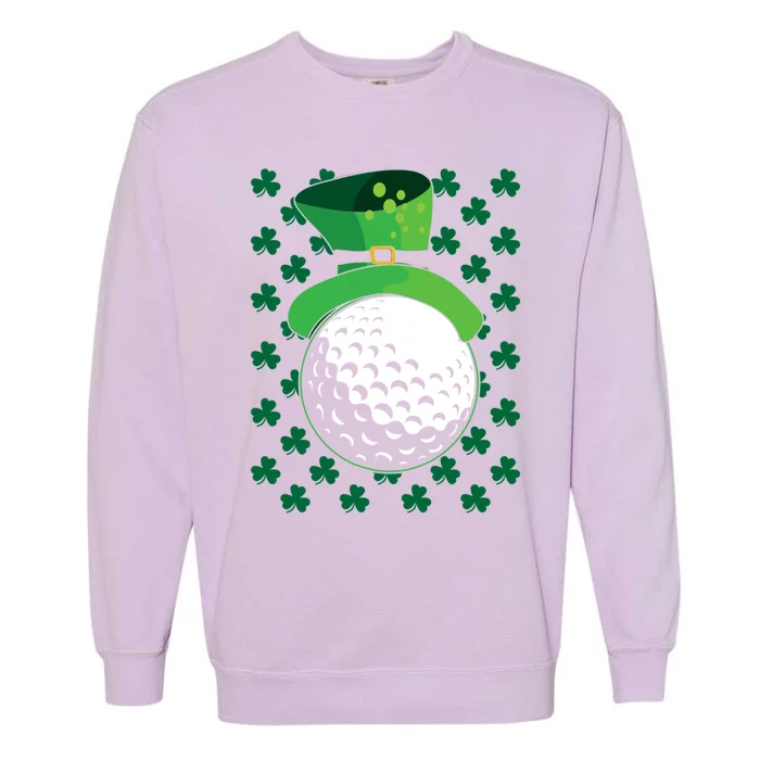 Golf Ball Leprechaun Hat St Patricks Day Sports Lover Gift Garment-Dyed Sweatshirt