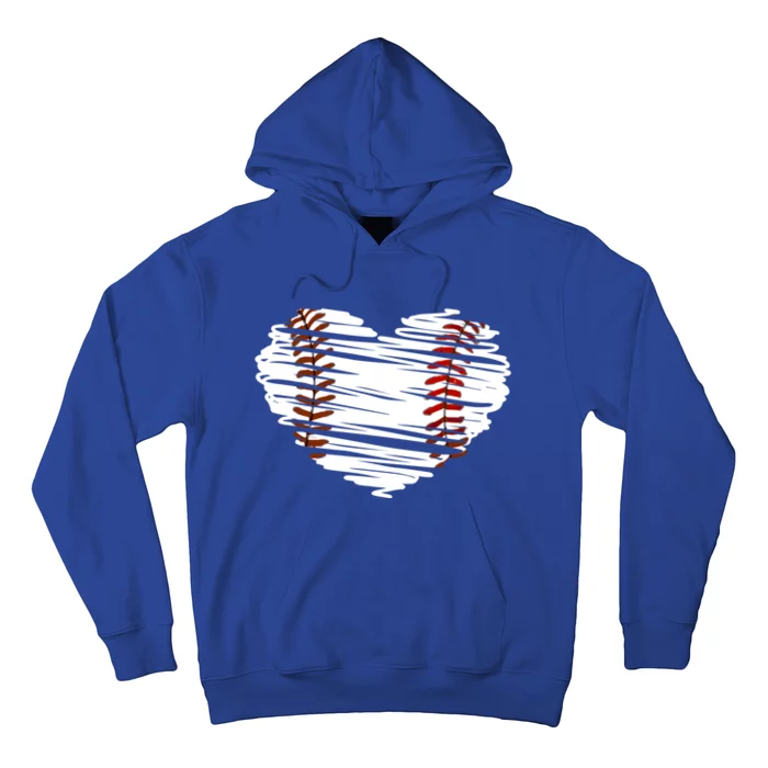 Graphic Baseball Love Heart Baseball Game Funny Gift Hoodie