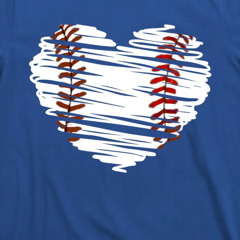 Graphic Baseball Love Heart Baseball Game Meaningful Gift T-Shirt