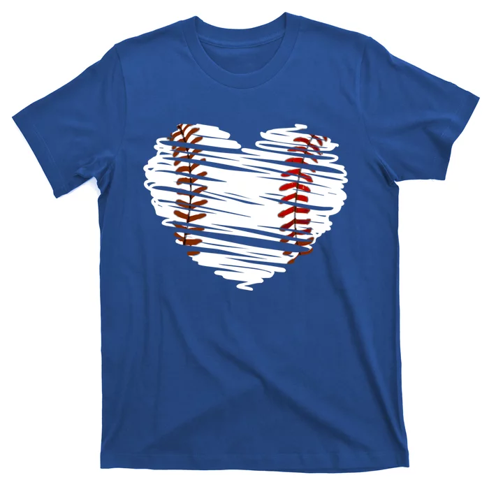 Graphic Baseball Love Heart Baseball Game Meaningful Gift T-Shirt