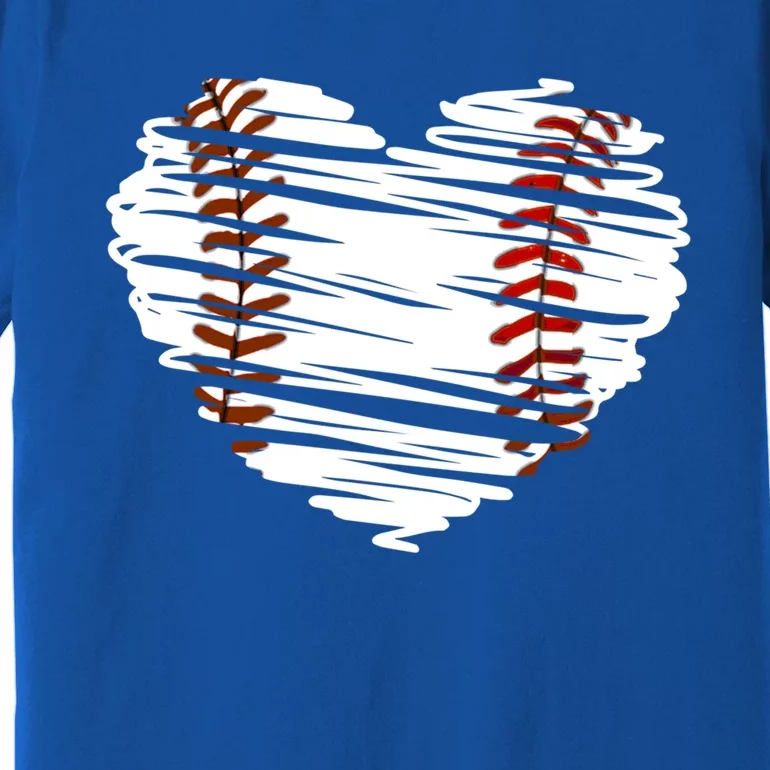 Graphic Baseball Love Heart Baseball Game Meaningful Gift Premium T-Shirt