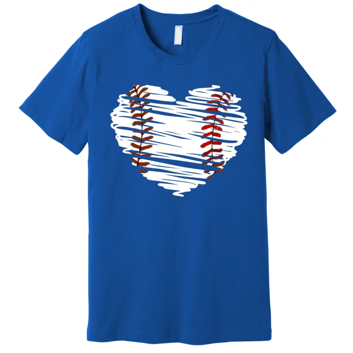 Graphic Baseball Love Heart Baseball Game Meaningful Gift Premium T-Shirt