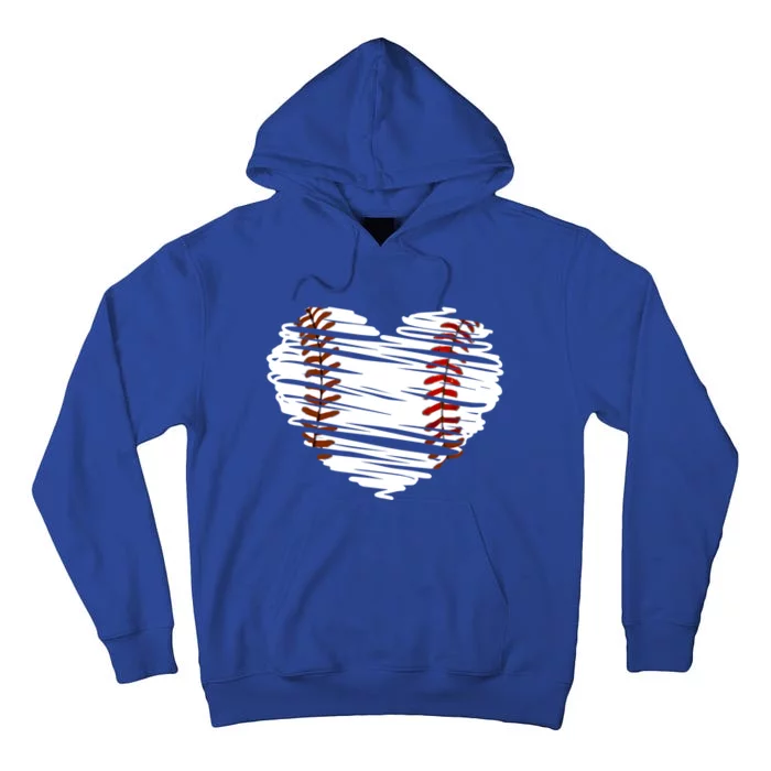 Graphic Baseball Love Heart Baseball Game Meaningful Gift Tall Hoodie