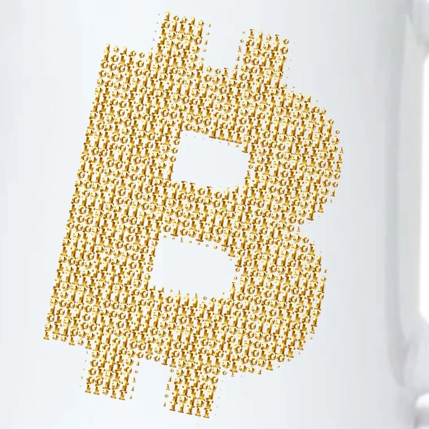 Golden Bitcoin Logo Limited Edition Black Color Changing Mug