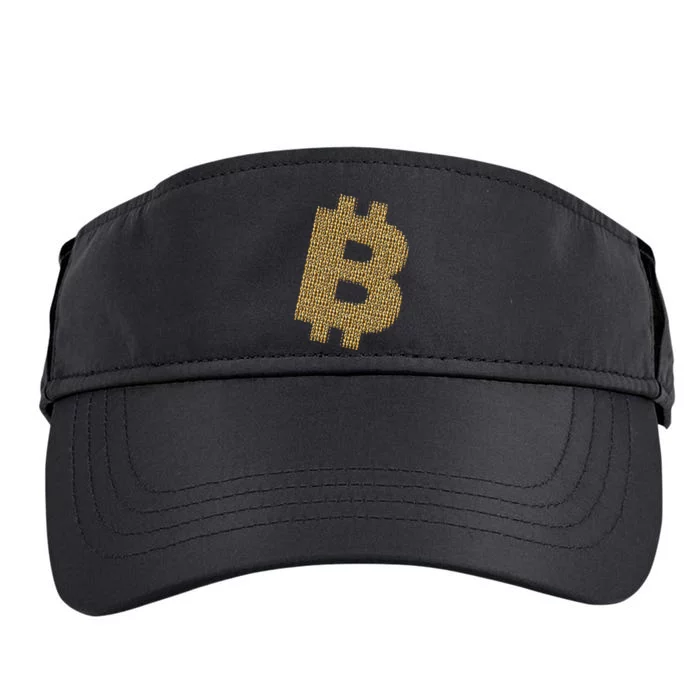 Golden Bitcoin Logo Limited Edition Adult Drive Performance Visor