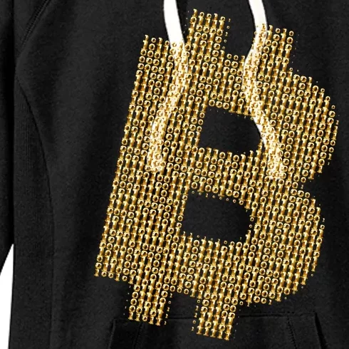 Golden Bitcoin Logo Limited Edition Women's Fleece Hoodie