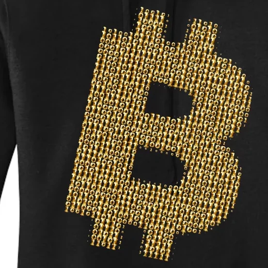 Golden Bitcoin Logo Limited Edition Women's Pullover Hoodie