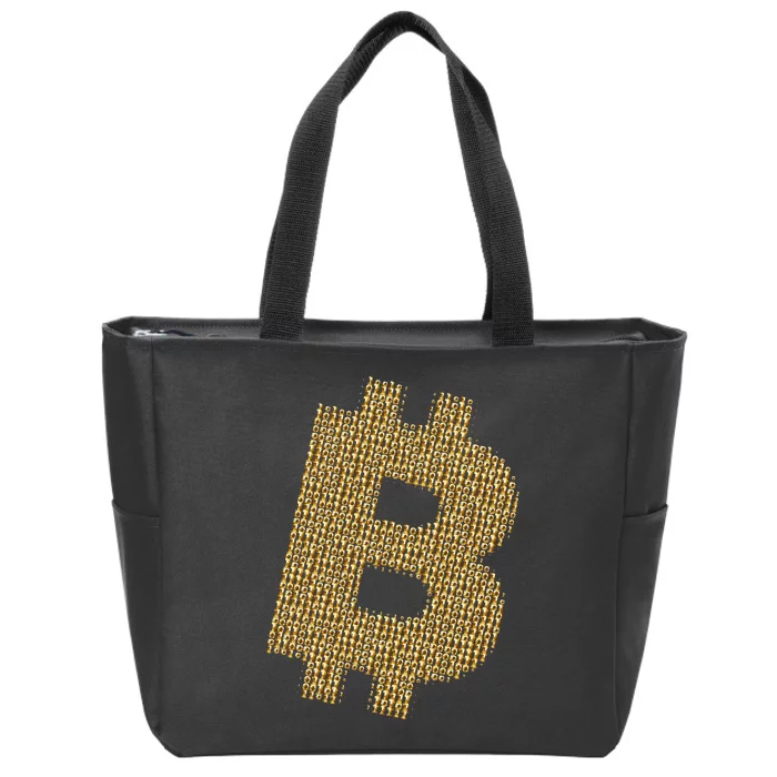 Golden Bitcoin Logo Limited Edition Zip Tote Bag